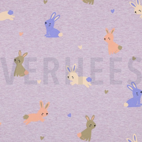 JERSEY MELANGE BUNNIES PURPLE MELANGE #7