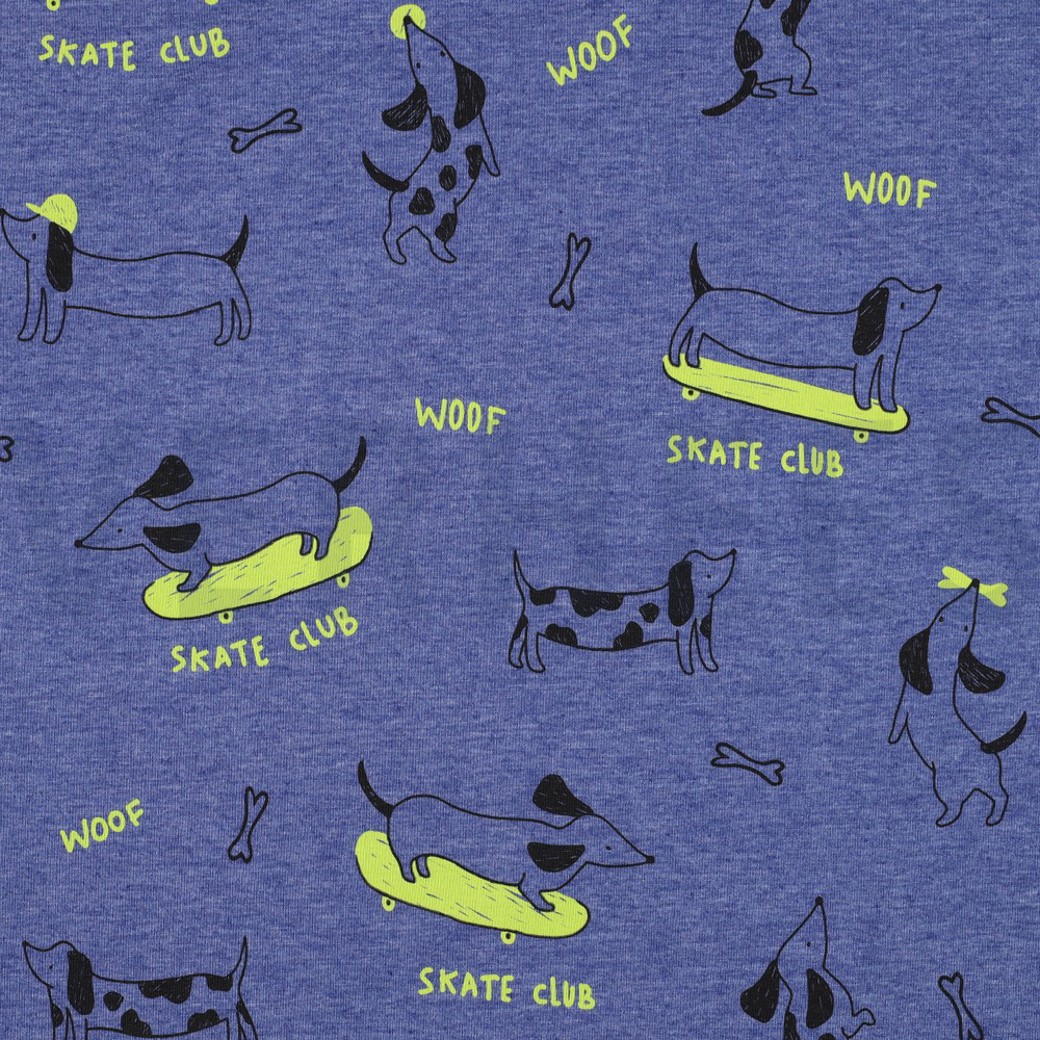 JERSEY MELANGE SKATE CLUB COBALT MELANGE