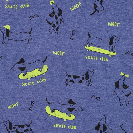 JERSEY MELANGE SKATE CLUB KOBALT GEMÊLEERD #7