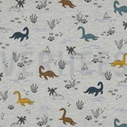 JERSEY MELANGE WATER DINOSAURS LIGHT GREY MELANGE (thumbnail)