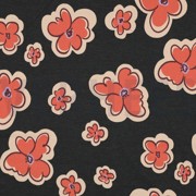 JERSEY MELANGE FLOWERS ANTHRACITE MELANGE (thumbnail)