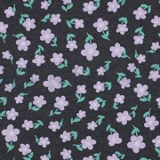 SWEAT MELANGE FLOWERS INDIGO MELANGE (thumbnail)