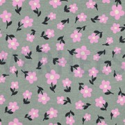 SWEAT MELANGE FLOWERS DARK MINT MELANGE (thumbnail)