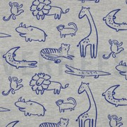 SWEAT MELANGE SAFARI ANIMALS LIGHT GREY MELANGE (thumbnail)