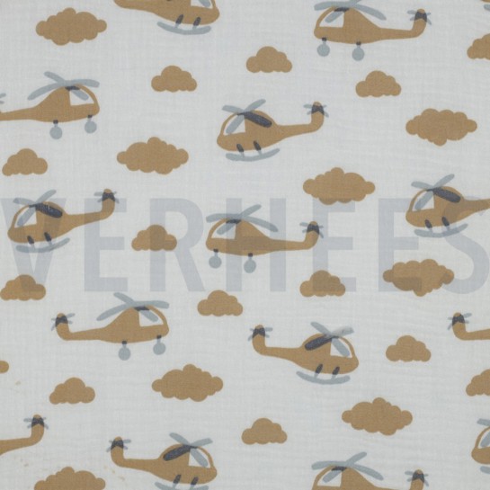 MUSSELIN HELIKOPTER GEBROCHEN WEISS #7