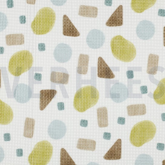 WAFFELPIQUÉ DIGITAL FORMEN GELB #7