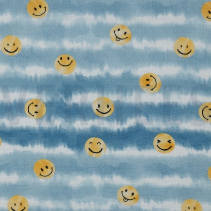 DOUBLE GAUZE DIGITAL HAPPY FACES JEANS (hover)