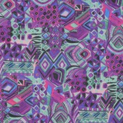 COTTON VOILE DIGITAL ABSTRACT PURPLE (thumbnail)
