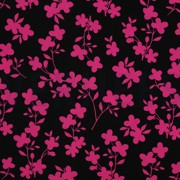 ROSELLA STRETCH FLOWERS BLACK (thumbnail)