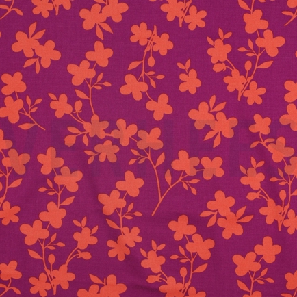 VISKOSE ROSELLA STRETCH BLUMEN FUCHSIE (hover)