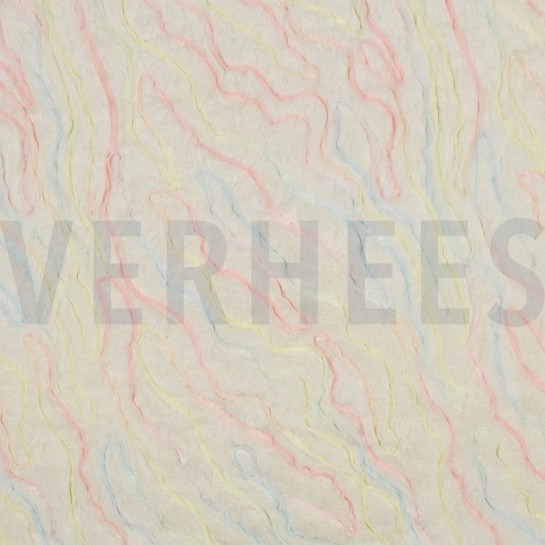 KUNSTPELZ MIT TÜLL ECRU #7