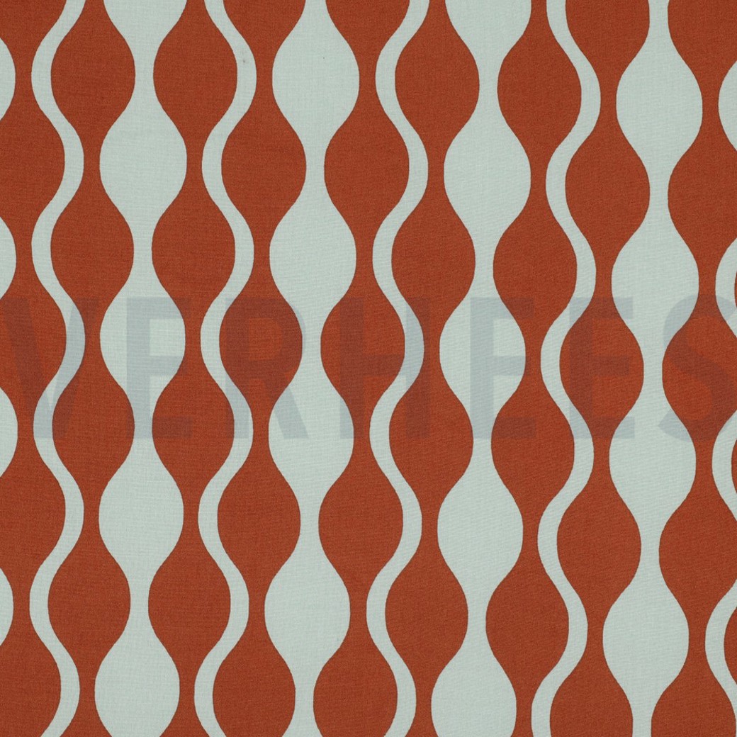 LENZING ECOVERO ABSTRACT OCHRE / SAGE