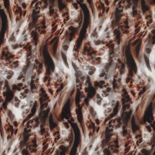 LENZING™ ECOVERO™ DIGITAAL ANIMAL SKIN BRUIN #7