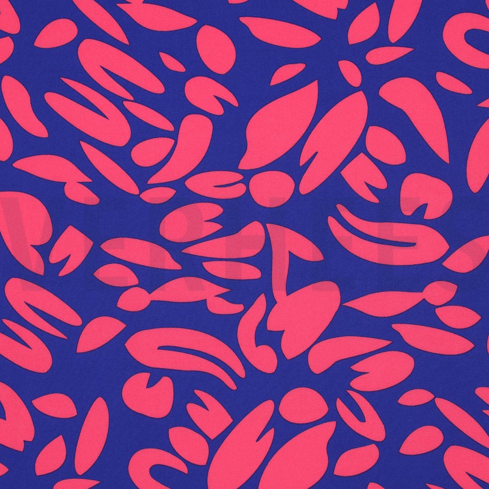 MAGNOLIA STRETCH ABSTRACT COBALT (hover)
