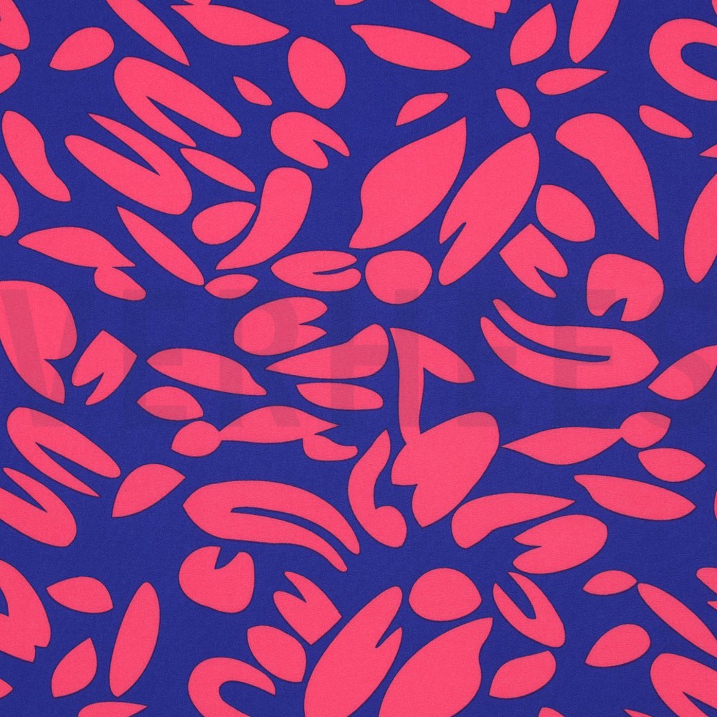 MAGNOLIA STRETCH ABSTRACT COBALT