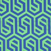 MAGNOLIA STRETCH GEOMETRIC COBALT (thumbnail)