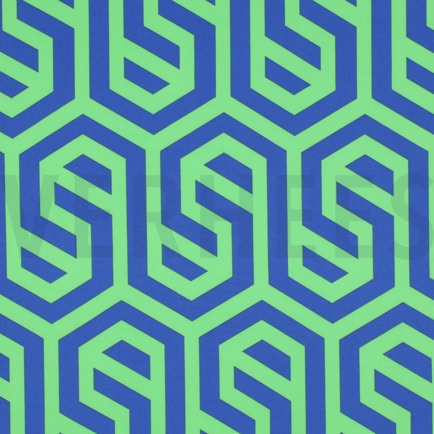 MAGNOLIA STRETCH GEOMETRISCH KOBALTBLAU (hover)