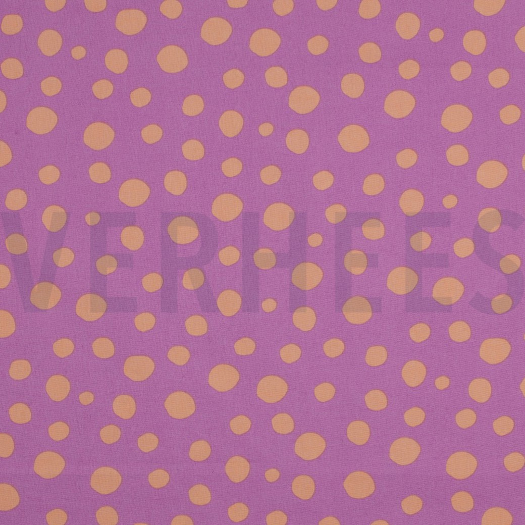 FINE POPLIN GEOMETRICS PEACH/ PURPLE