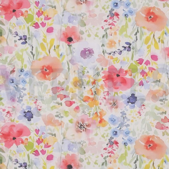 COTTON VOILE DIGITAL FLOWERS MULTICOLOUR #7