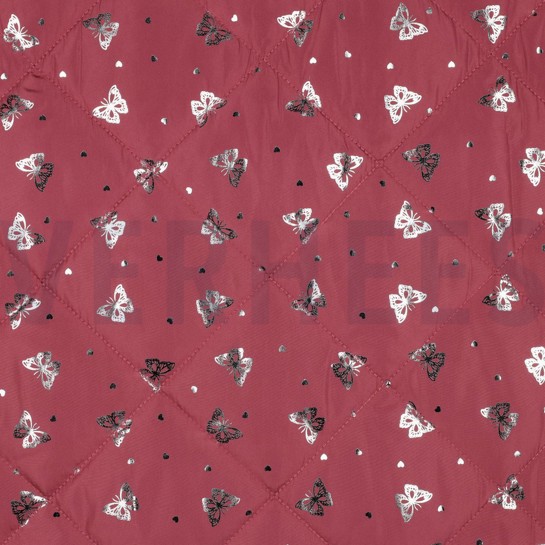 STEPPED SILVER BUTTERFLY DARK ROSE #7