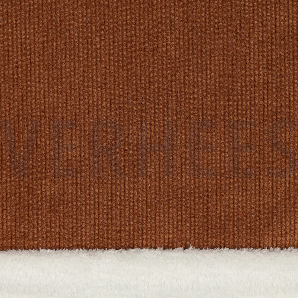 FAUX FUR CORDUROY RUST