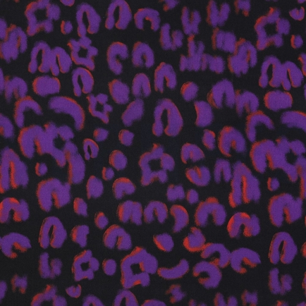 VISKOSE SATIN DIGITAL TIERHAUT SCHWARZ (hover)