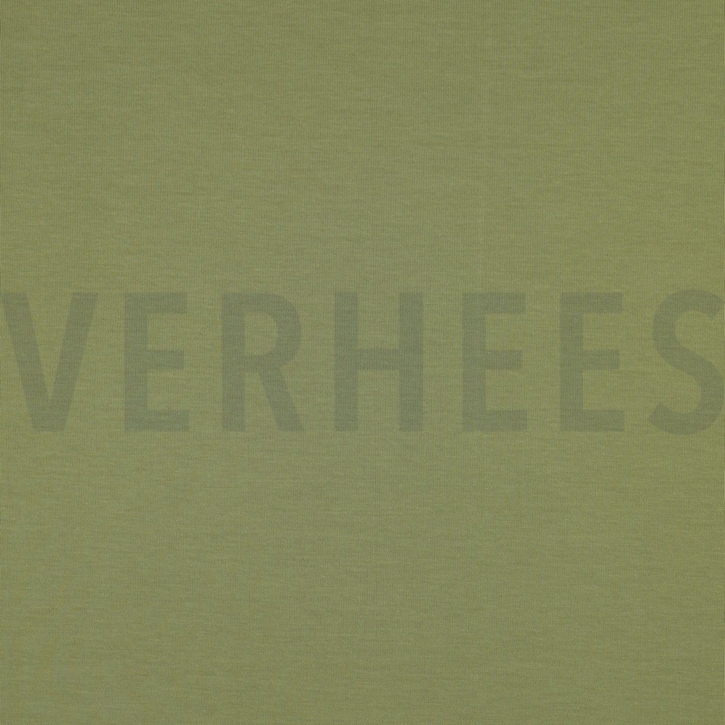 COTTON INTERLOCK JERSEY OLIVE