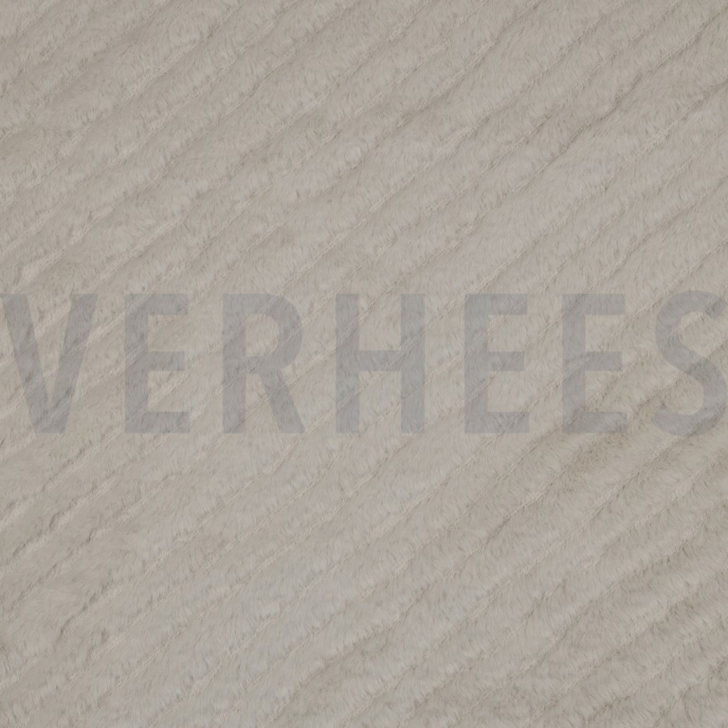 FAUX FUR STRIPES BEIGE