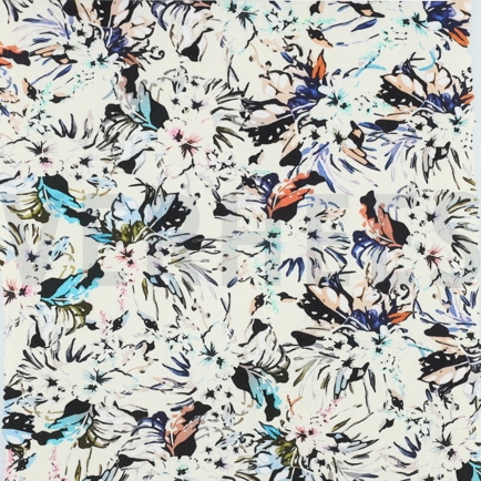 VISCOSE RADIANCE DIGITAL FLOWERS ECRU (hover)