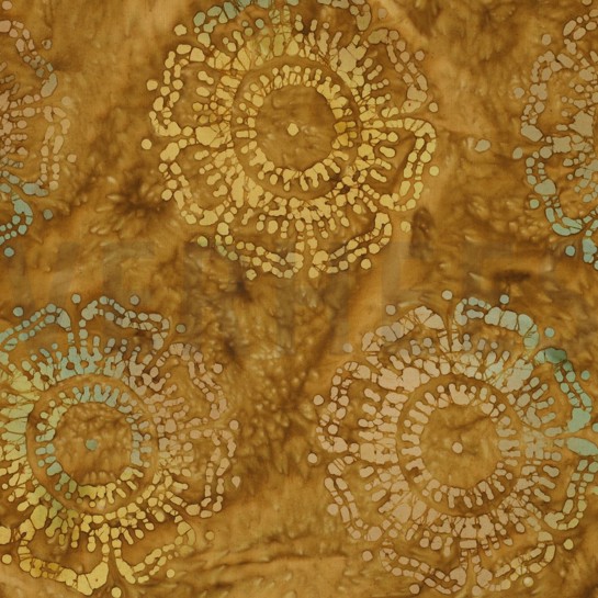 HANDGEFERTIGTE BATIK BAUMWOLLE OCKER #7
