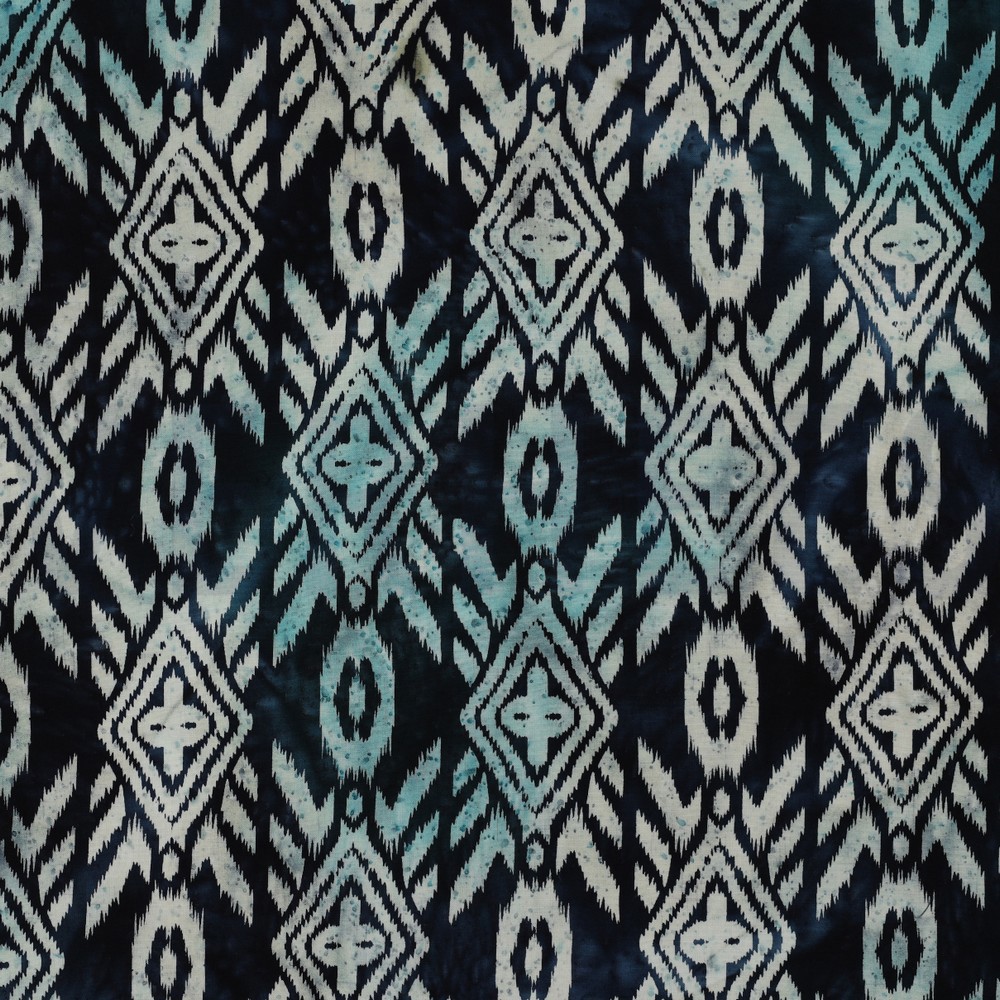 UNIQUE CRAFTED BATIK VISCOSE PETROL (hover)