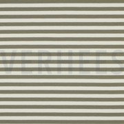 FRENCH TERRY YARN DYED STRIPES MOSS GREEN / OFF WHITE (thumbnail)