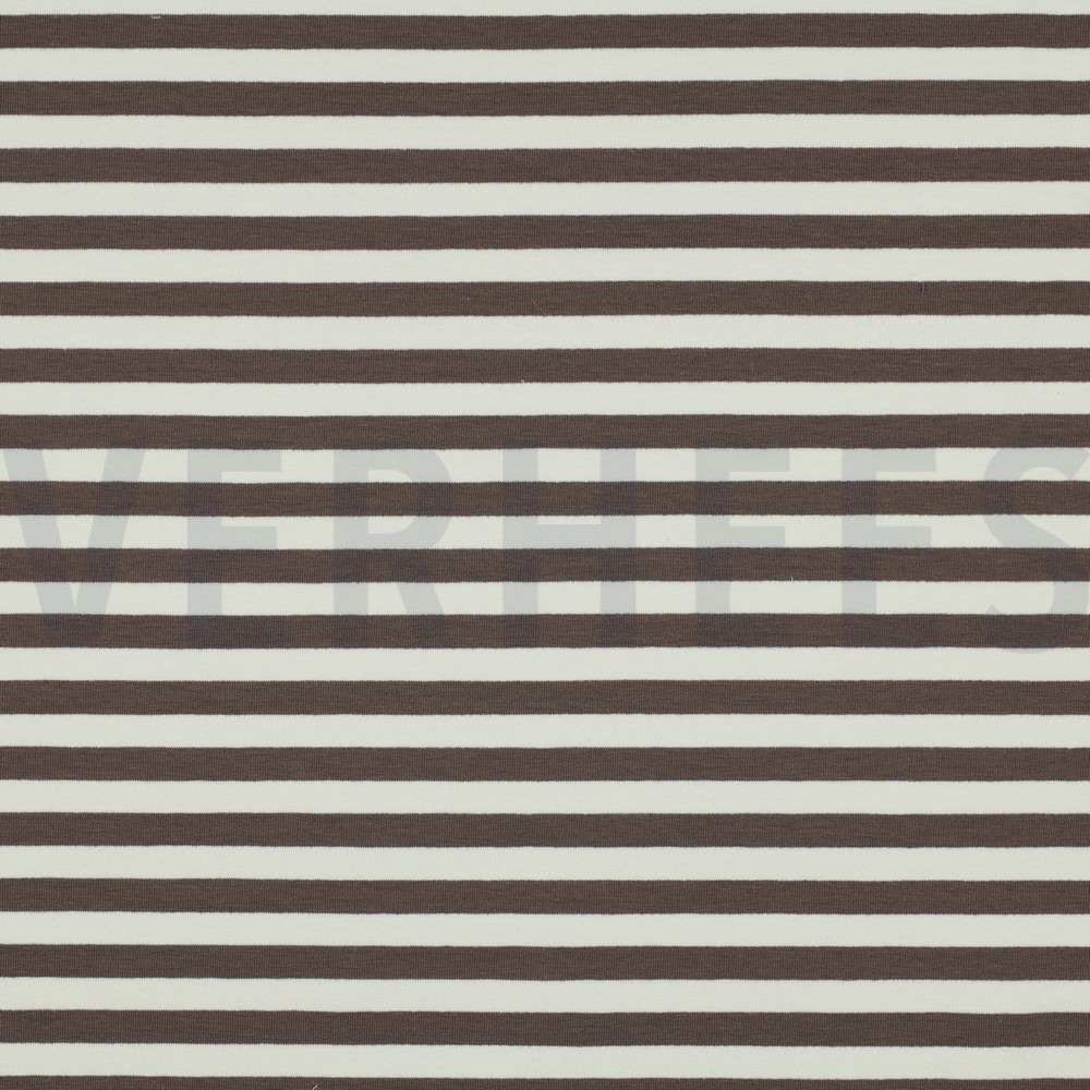 FRENCH TERRY YARN DYED STRIPES TAUPE