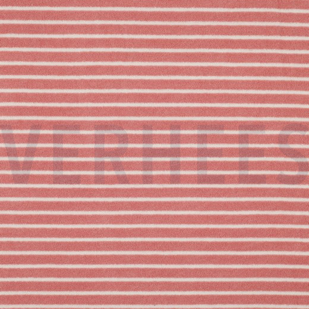 TOWELLING YARN DYED STRIPES OLD ROSE / OFF WHITE