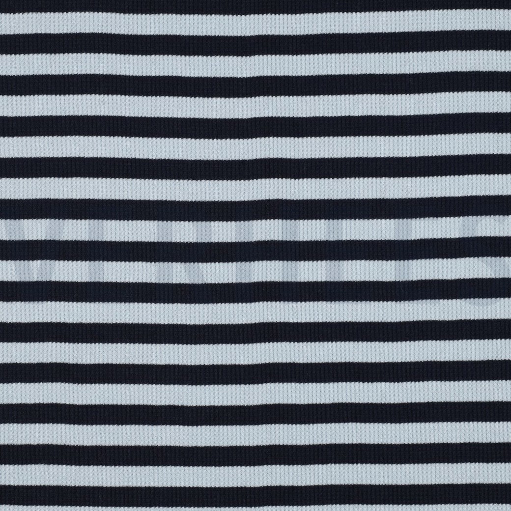 WAFFLE YARN DYED STRIPES NAVY / BLUE