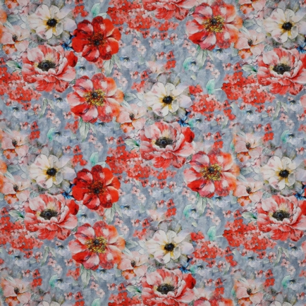 VISCOSE RADIANCE DIGITAAL BLOEMEN MULTICOLOR (hover)