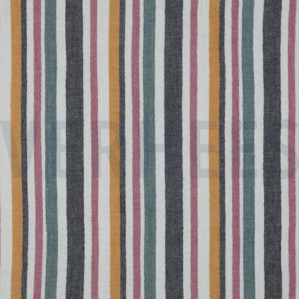 DOUBLE GAUZE YARN DYED STRIPE MULTICOLOUR