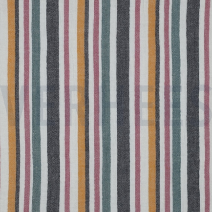 DOUBLE GAUZE GARENGEVERFD STREPEN MULTICOLOR (hover)