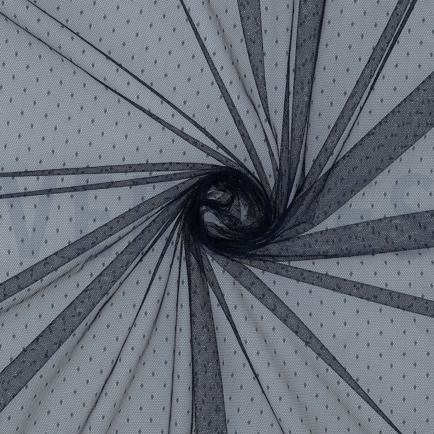 FEINER TÜLL PUNKTE MARINEBLAU (hover)