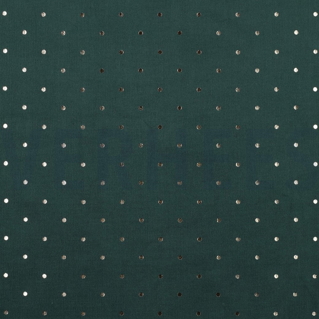 BABYCORD GOLD FOIL DOT DARK GREEN