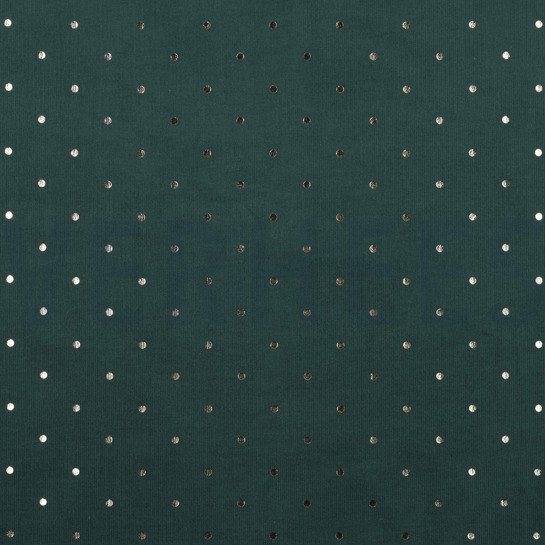 VELOURS MILLERAIES OR FEUILLE POINTS VERT FONCÉ #7