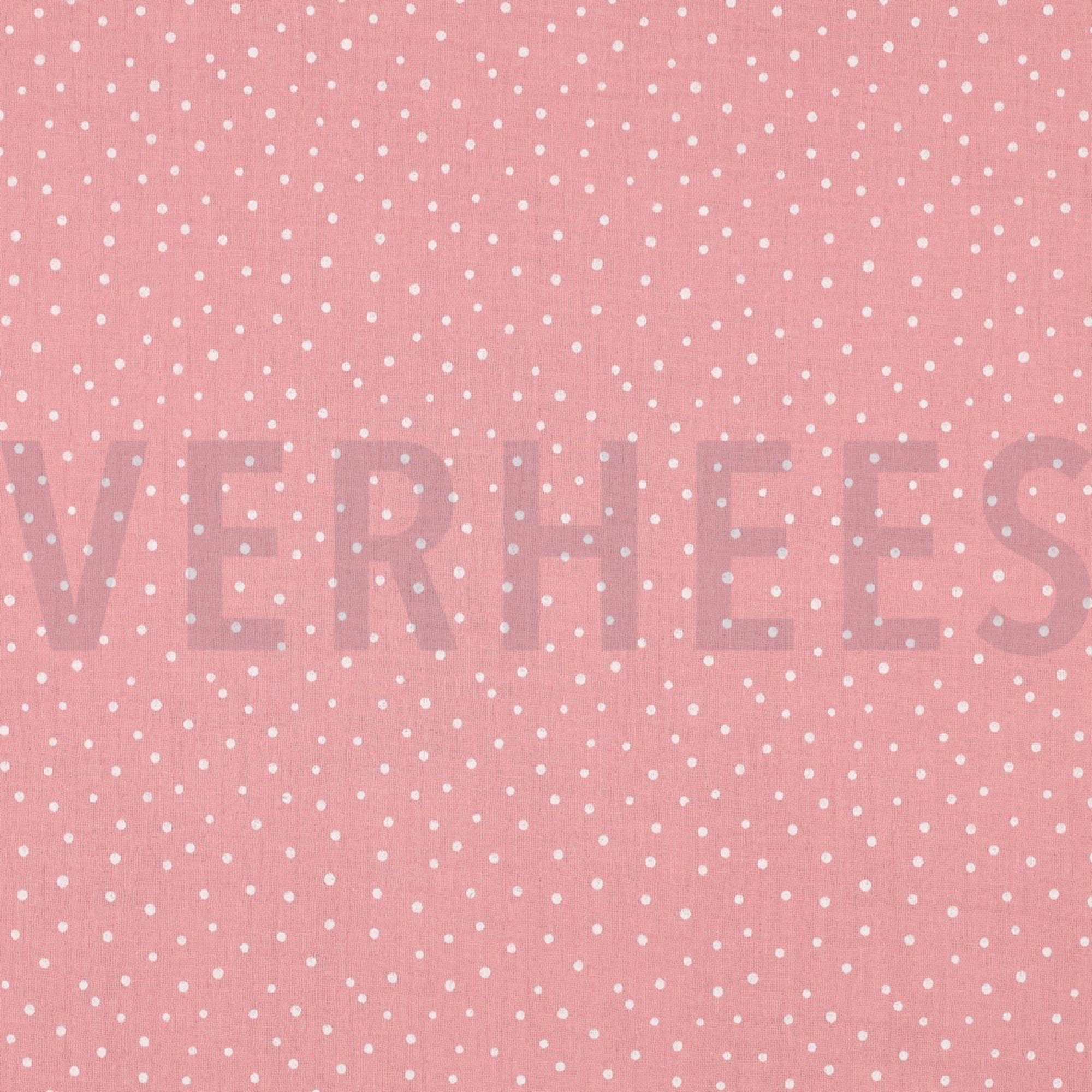 DOUBLE GAUZE LITTLE DOTS ROSE (high resolution)
