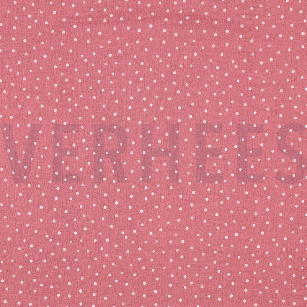 DOUBLE GAUZE LITTLE DOTS BLUSH