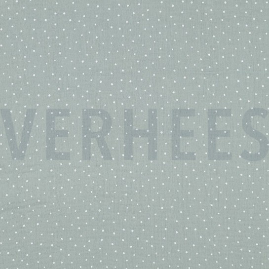 DOUBLE GAUZE LITTLE DOTS MINT #7