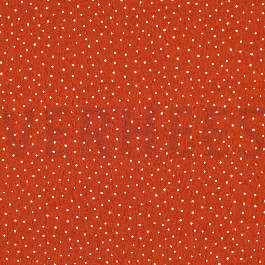 DOUBLE GAUZE LITTLE DOTS RUST