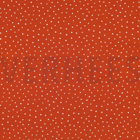 DOUBLE GAUZE LITTLE DOTS RUST #7