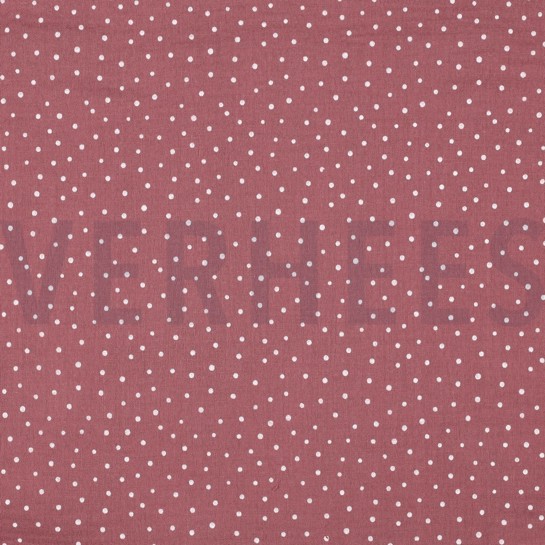 DOUBLE GAUZE KLEINE STIPPEN ROZENHOUT #7