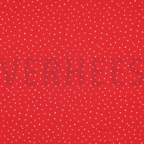 DOUBLE GAUZE LITTLE DOTS RED #7