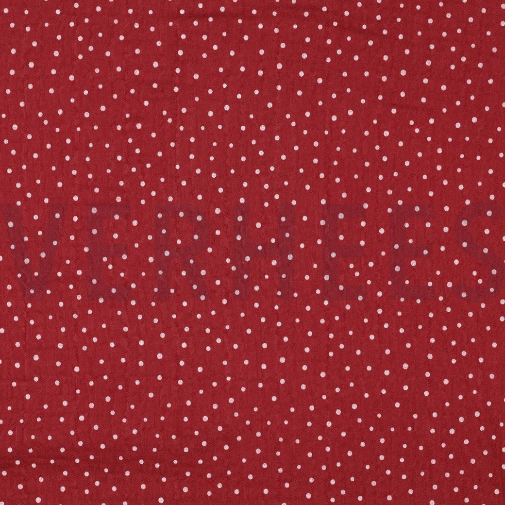 DOUBLE GAUZE LITTLE DOTS BERRY