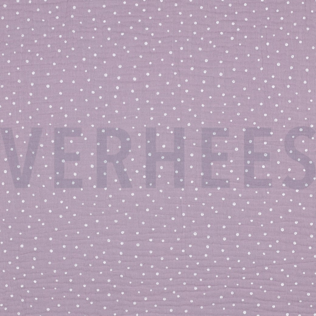 DOUBLE GAUZE LITTLE DOTS OLD LILAC (hover)